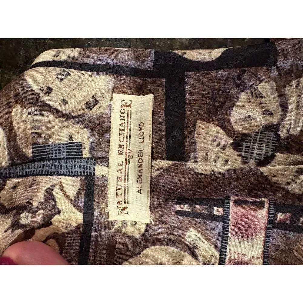 *3/$15 Natural Exchange Men's Silk Tie Multicolor Floral Design